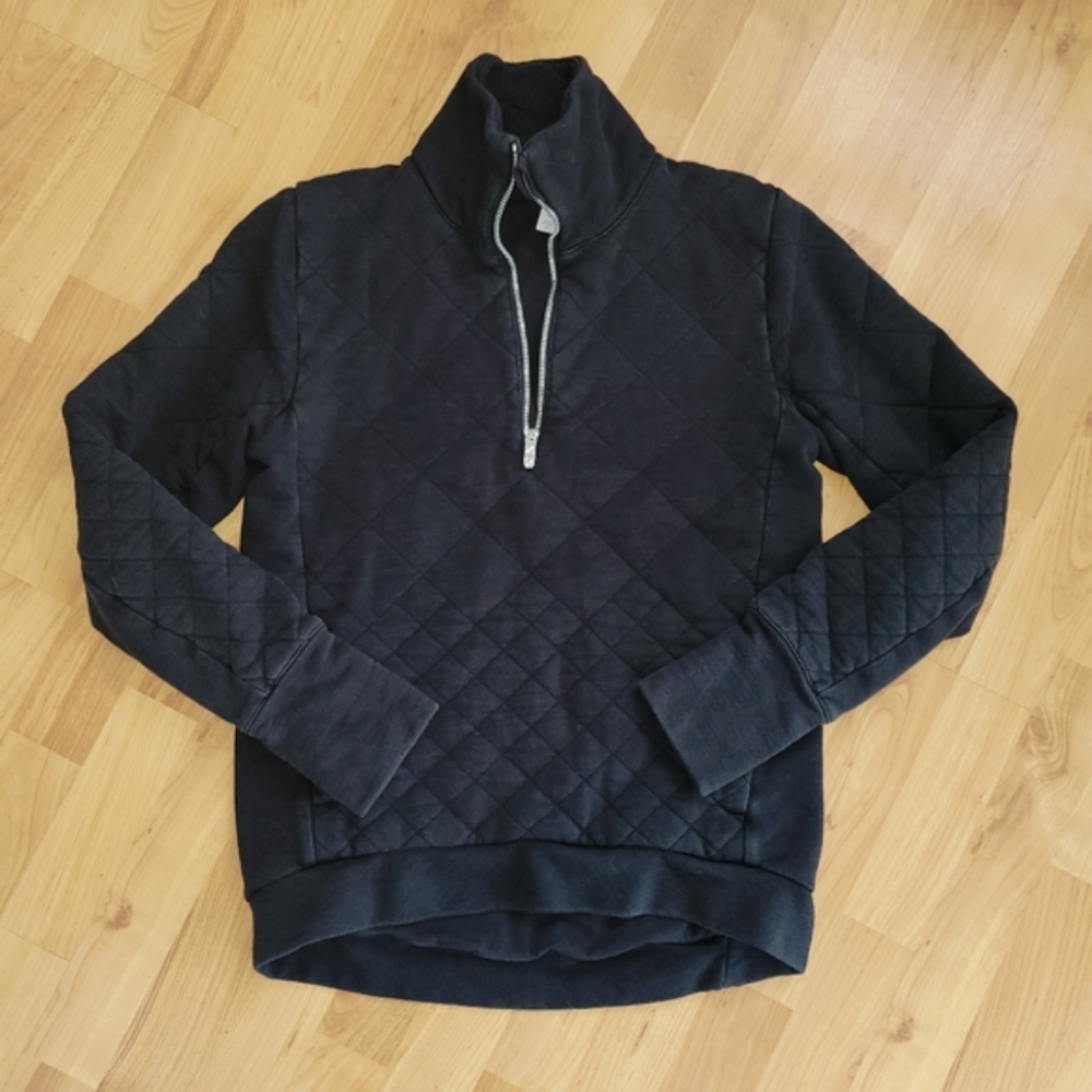Lululemon Insulated Lined Zip Bomber 4 Pullover Quilted Black - Picture 2 of 11